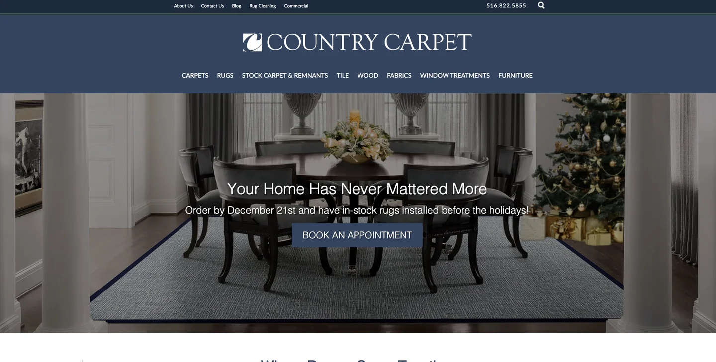 Country Carpet website design