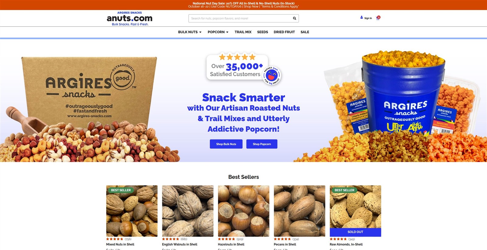 Current public website reference for Anuts.com
